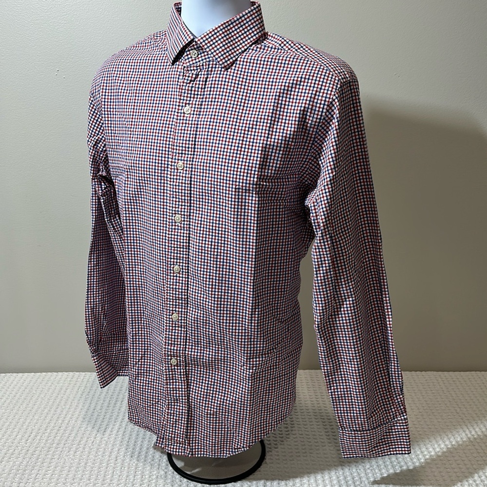 Ralph Lauren Red and White Casual Button Down Shirt